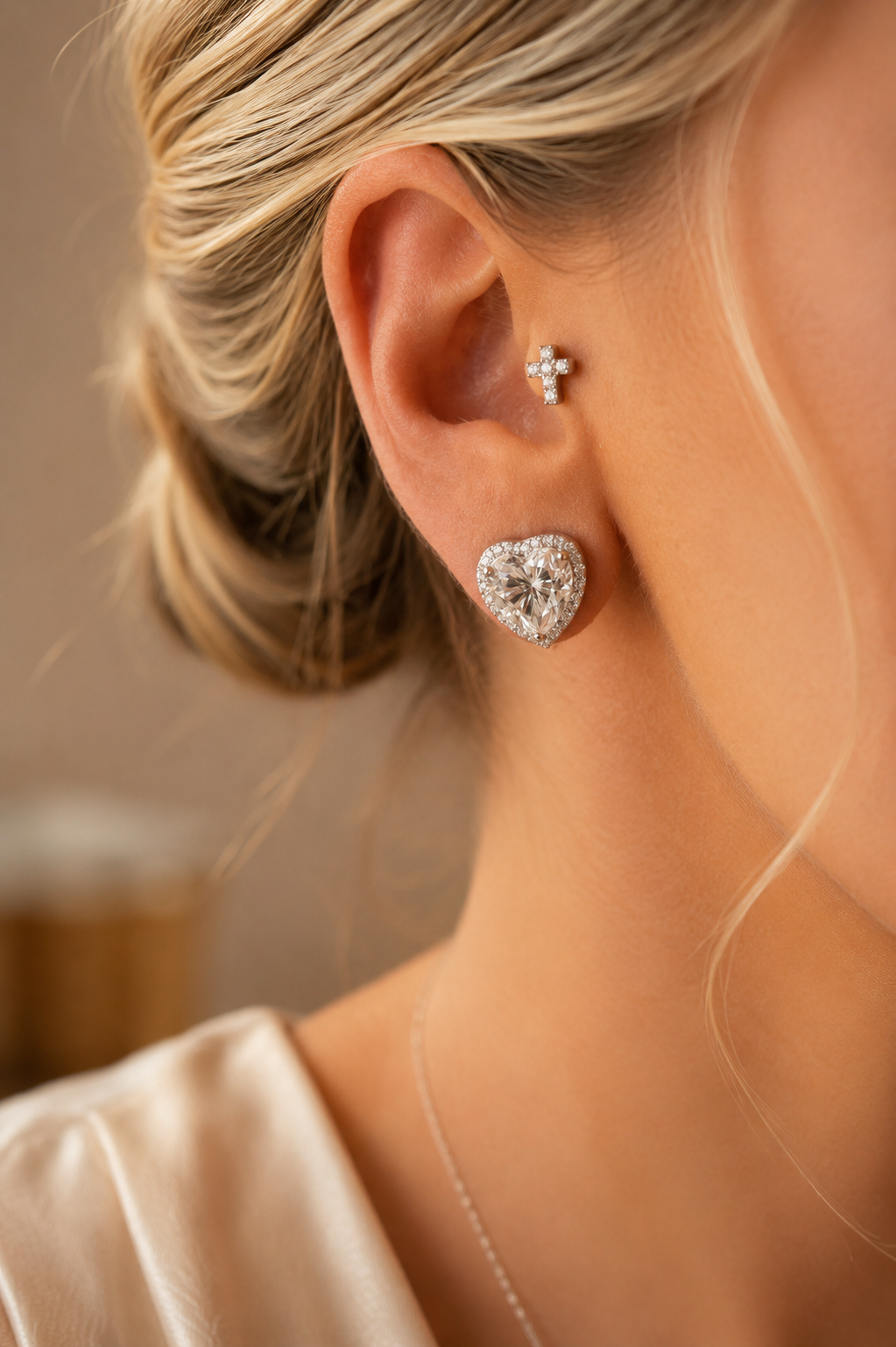 Sovereign Heart Earrings | Moissanite