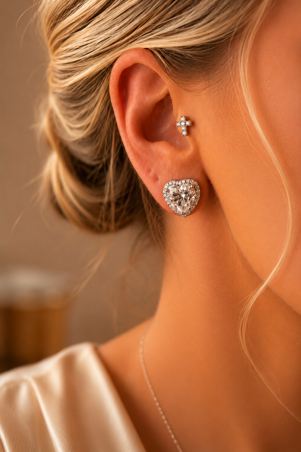 Sovereign Heart Moissanite Studs