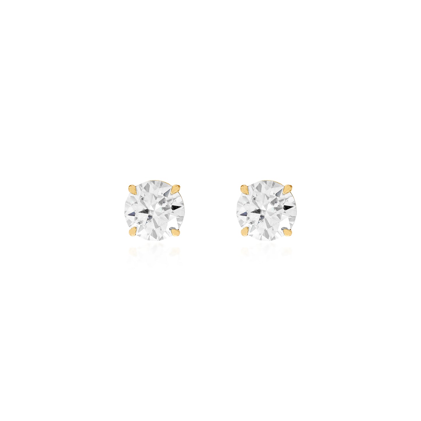 Sovereign Moissanite Studs 10mm — Portuguese Setting Edition - Rubielle London