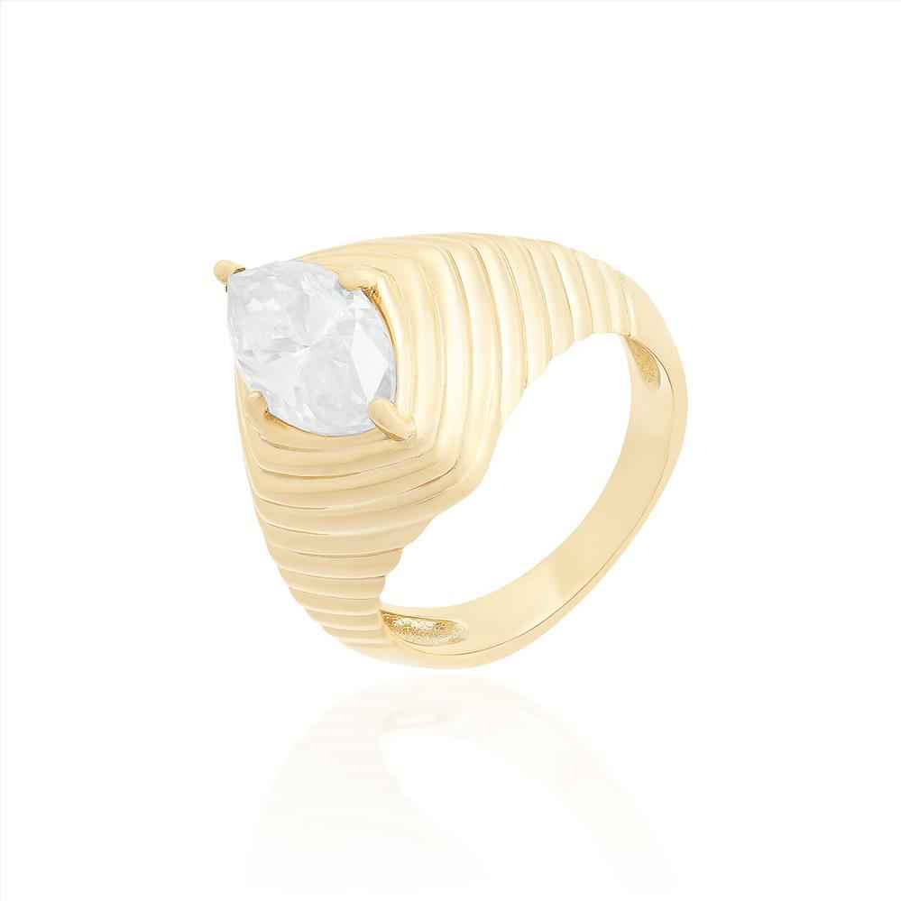 Windsor Oval Moissanite Ring | 18k Gold Vermeil