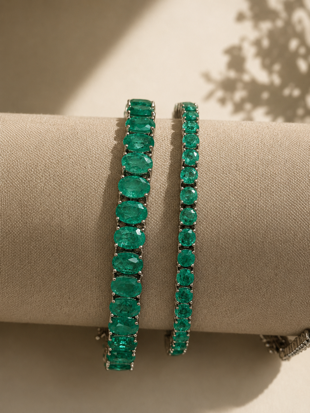 The Chivor Colombian Emerald Tennis Bracelet - 3mm - Rubielle London