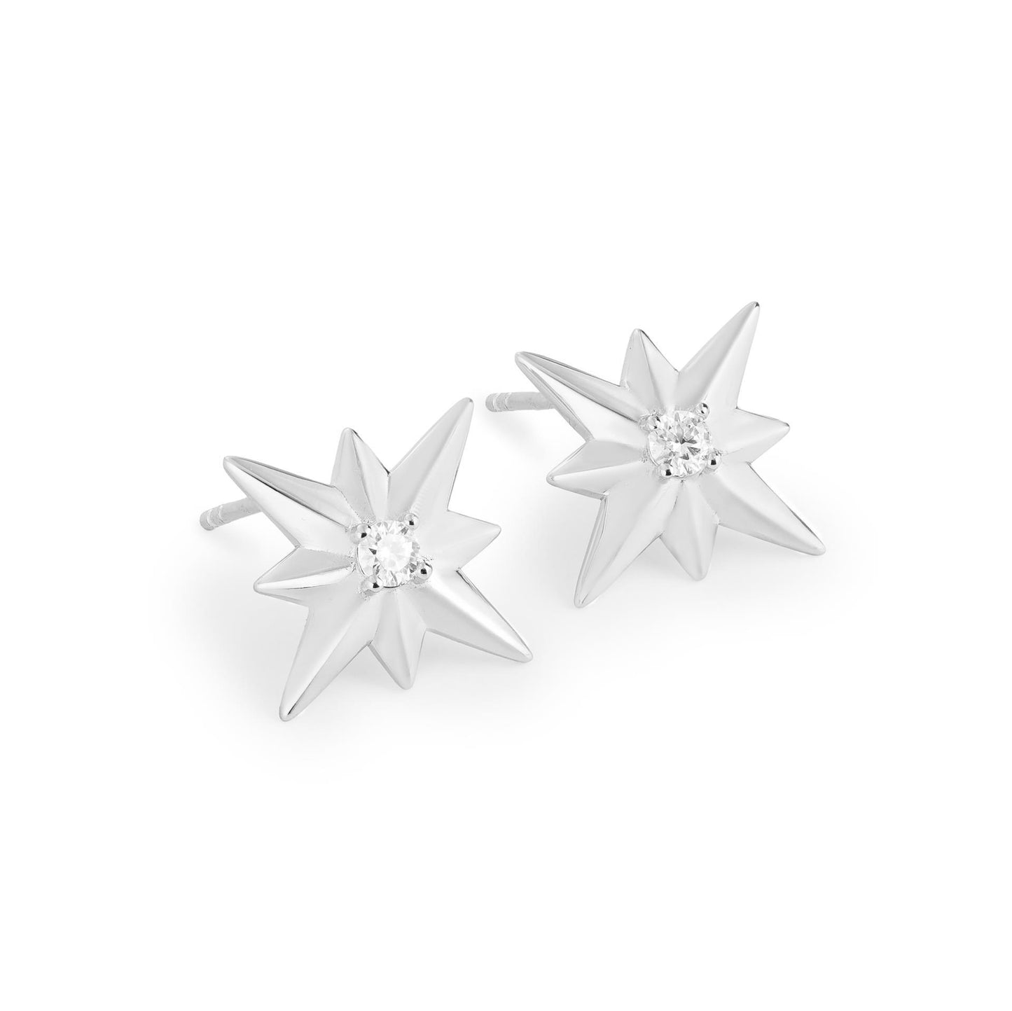 North Star Moissanite Studs - Rubielle London