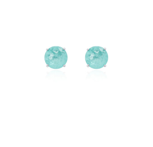 Chelsea Colombian Emerald Stud Earrings 6mm