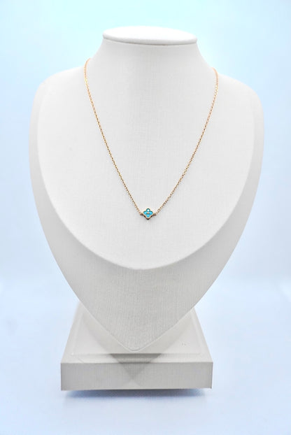 Albion Mini Clover Turquoise Necklace