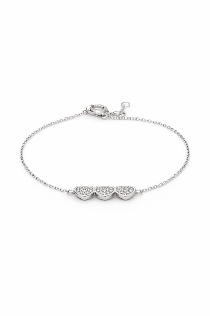 Windsor Triple Heart Bracelet - Rubielle London