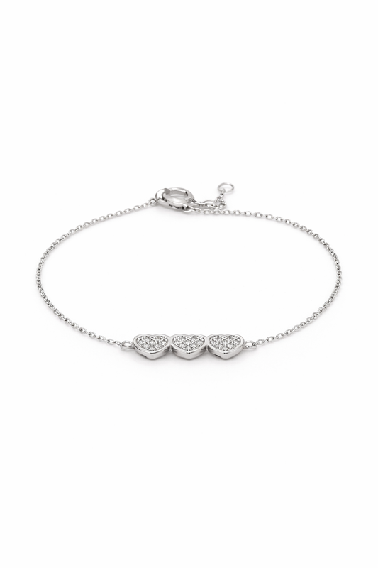 Windsor Triple Heart Bracelet