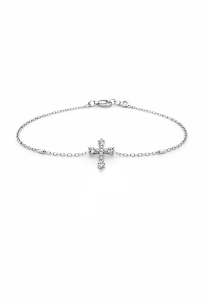 Windsor Crystal Cross Bracelet - Rubielle London