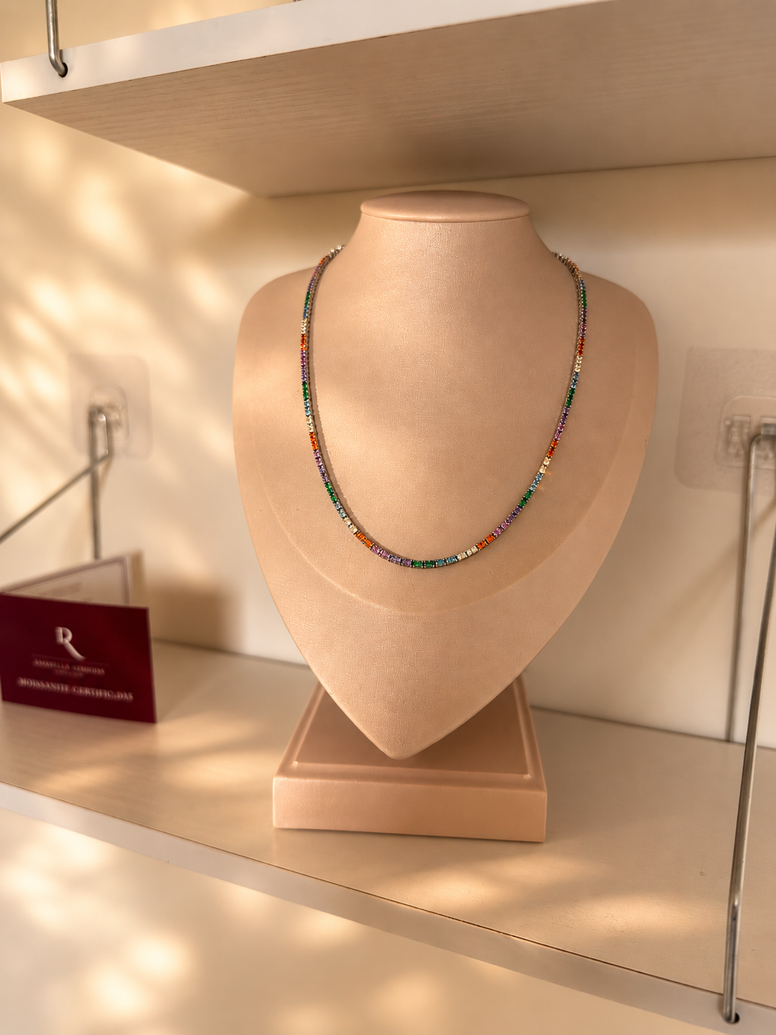 The Chelsea Spectrum Tennis Necklace - Rubielle London