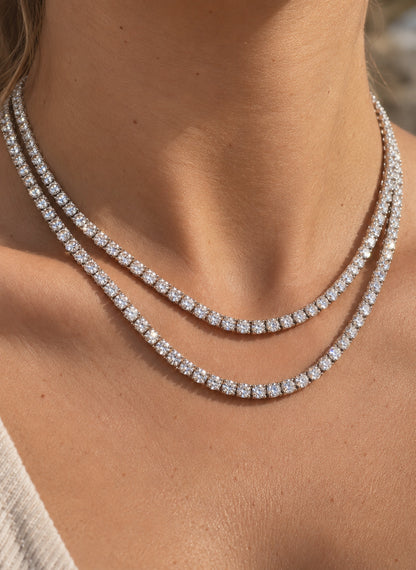 3mm Moissanite Tennis Necklace — Classic