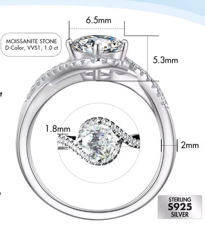 Clarence Moissanite Ring