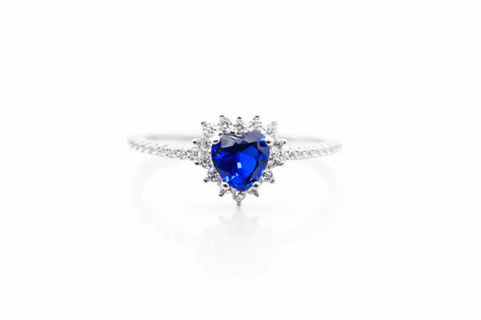 Aurora Sapphire Halo Ring