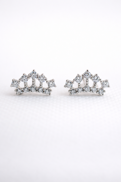 Crown Stud Earrings - Rubielle London