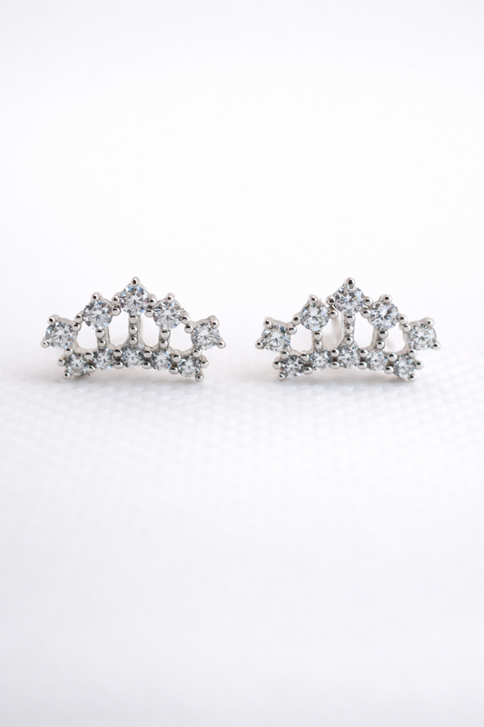 Halo Crown Stud Earrings