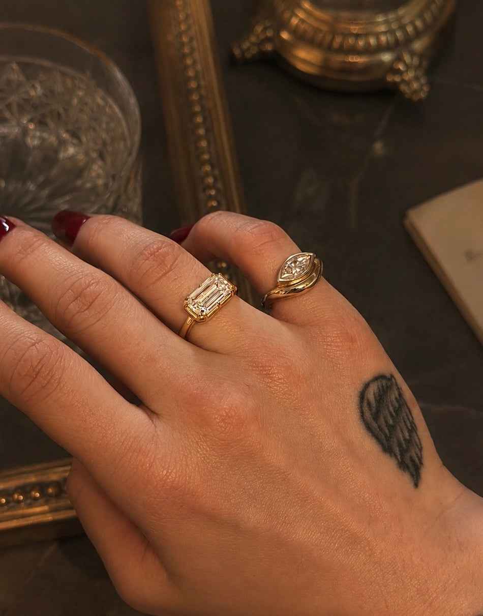 Sinclair Moissanite Ring - 2.96 ct — 18k gold vermeil