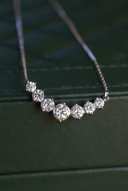 Ascot Graduated Moissanite Necklace