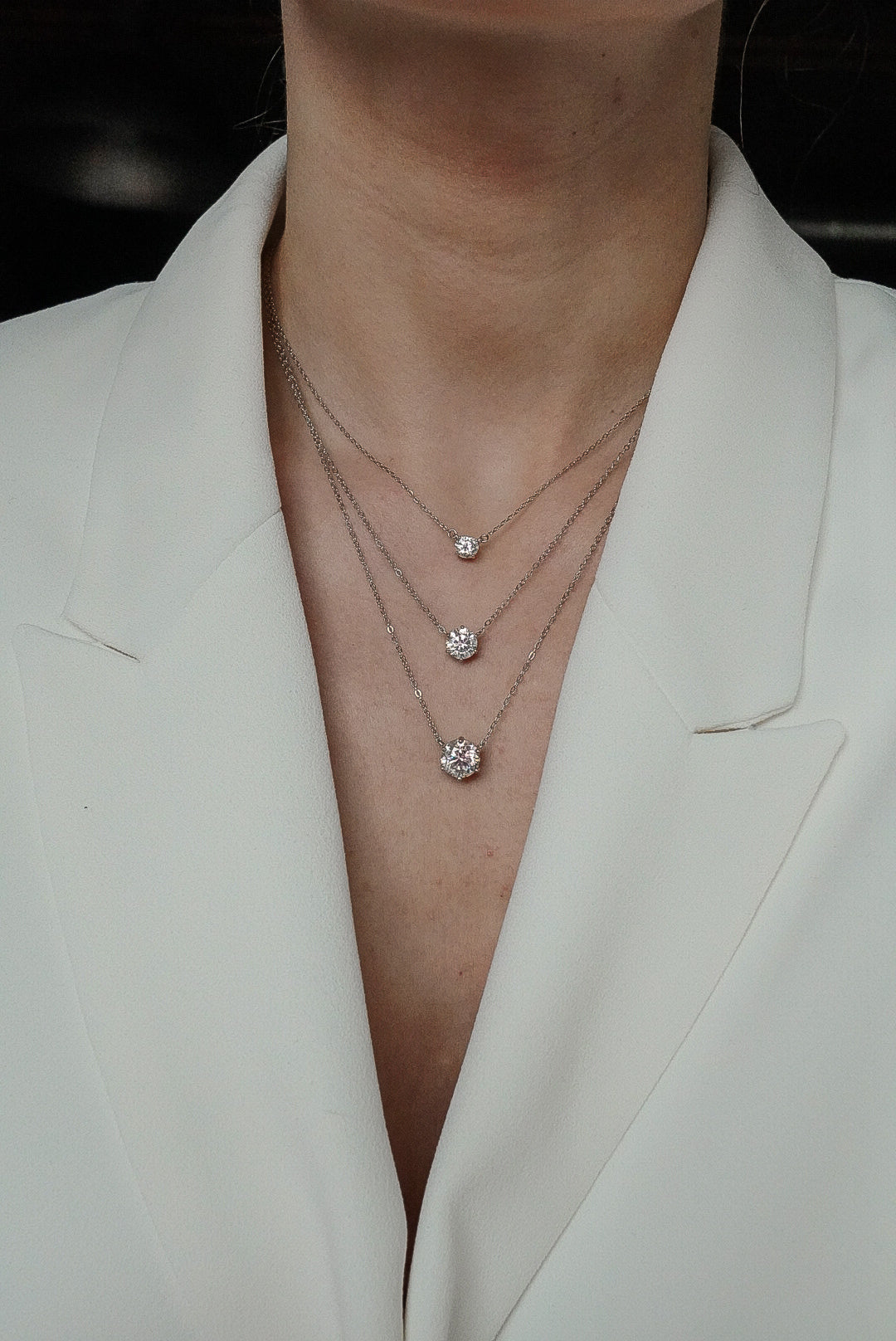 Chelsea Solitaire Necklace 8mm