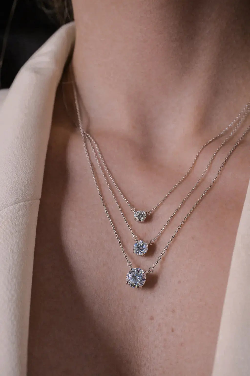 Majesty Moissanite Necklace 6.5mm