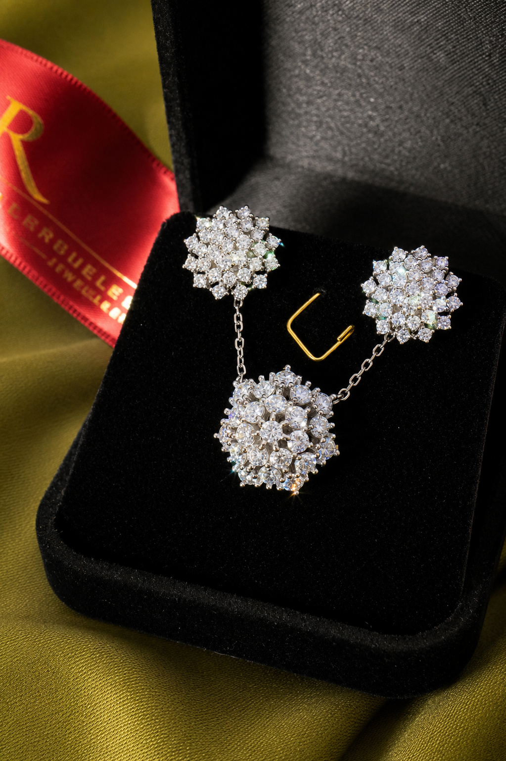 Cluster Moissanite Earrings