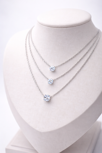 Majesty Moissanite Necklace 6.5mm
