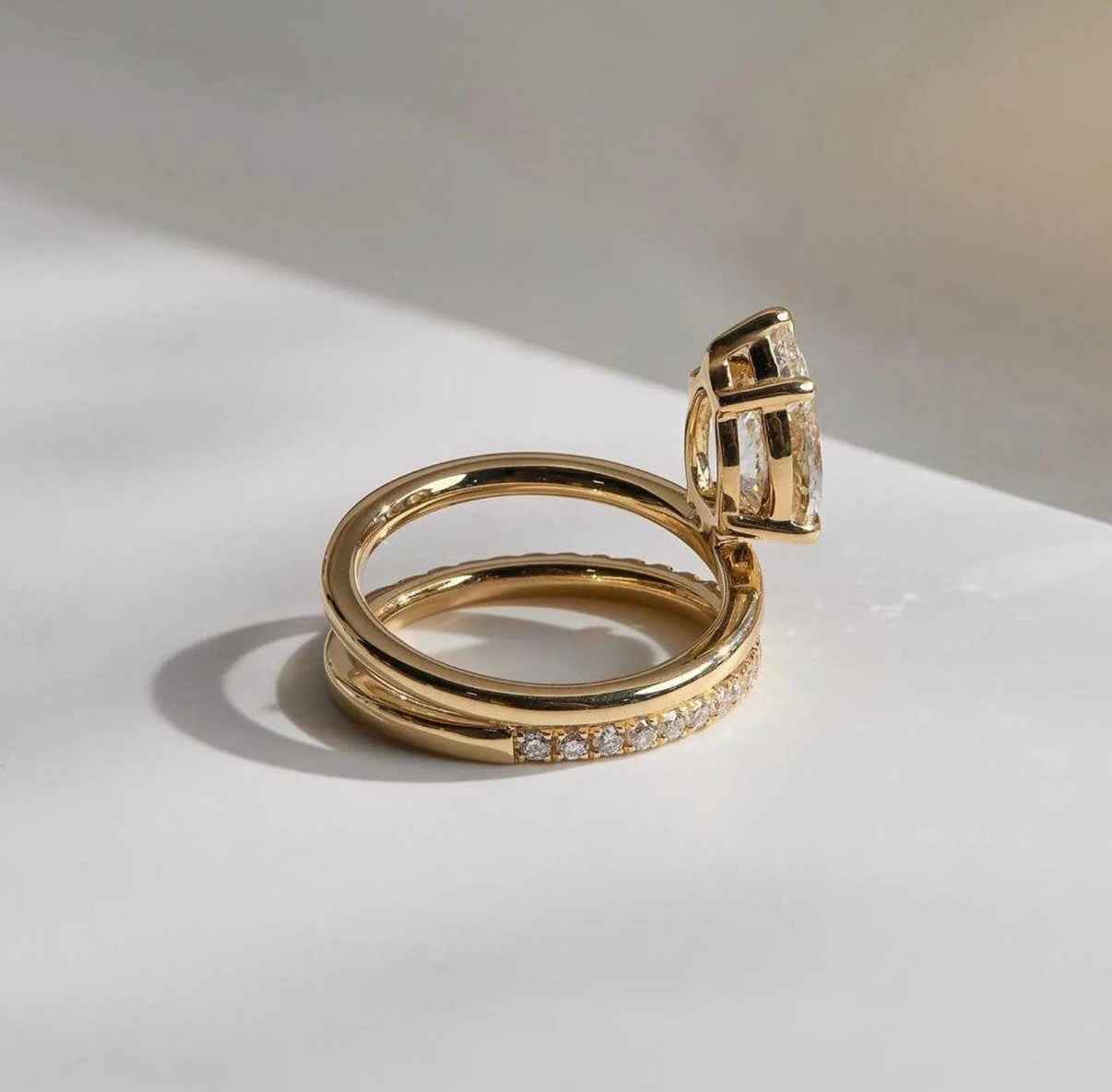 Ashbourne Moissanite Ring — Solid Gold