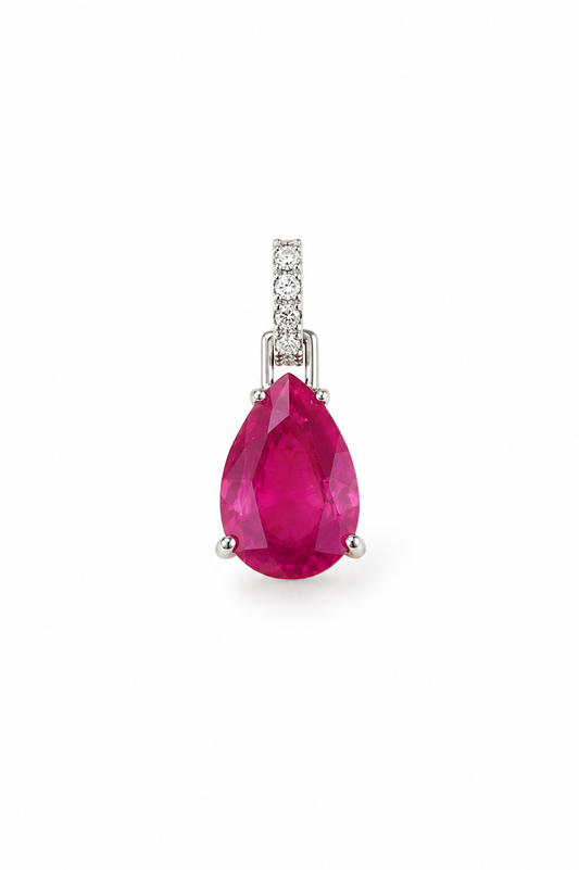 Rosebury Necklace Pendant | Lab Grown Pink Sapphire