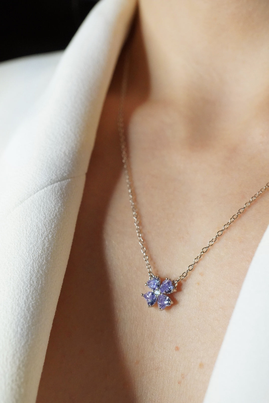 Albion Clover Lavender Necklace
