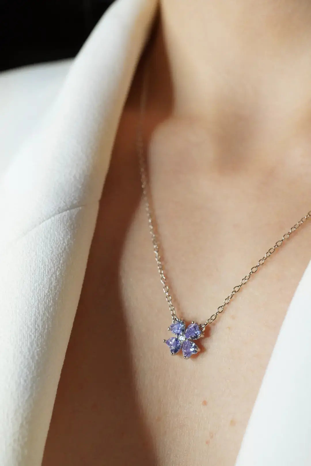Albion Clover Lavender Necklace