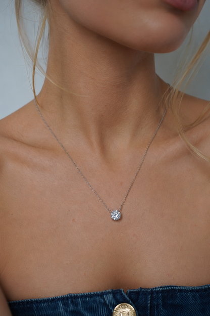 Chelsea Solitaire Necklace — 6.5mm