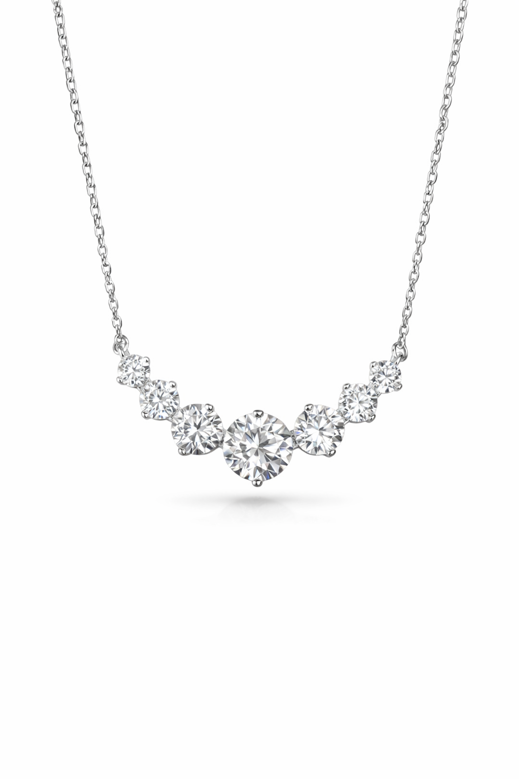 Ascot Graduated Moissanite Necklace