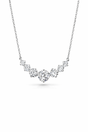 Ascot Graduated Moissanite Necklace