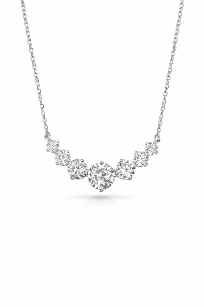 Ascot Graduated Moissanite Necklace