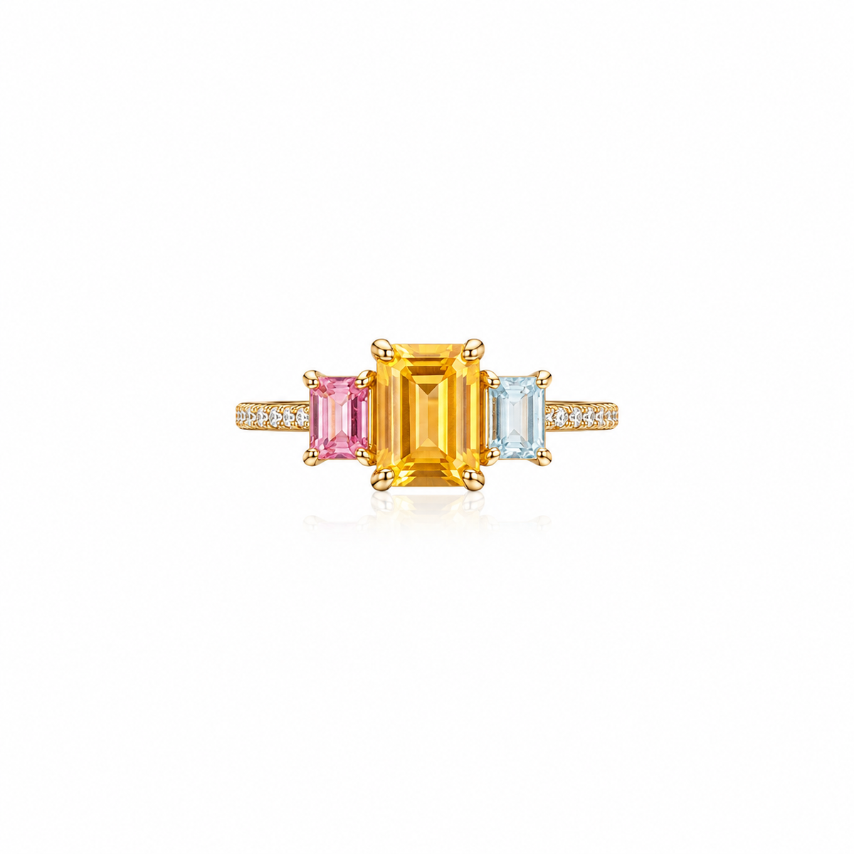 Trinity Lumière Natural Gemstone Ring