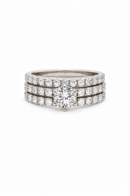 Belgravia Trio Stack Ring - Rubielle London