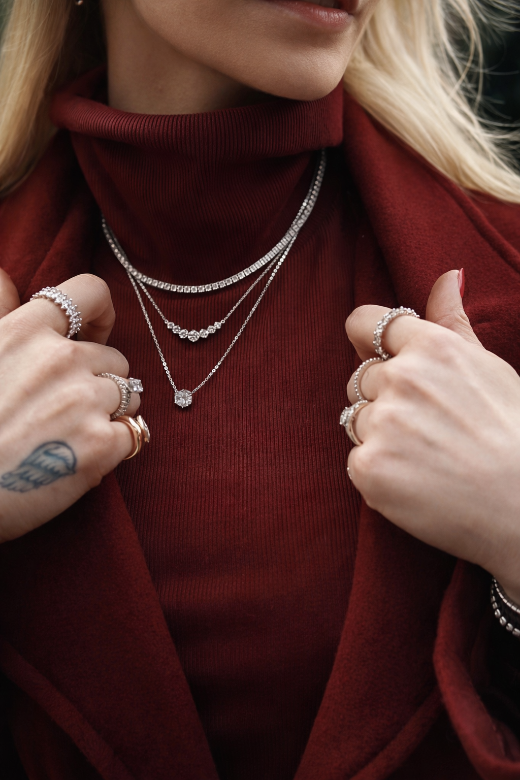 Ascot Graduated Moissanite Necklace