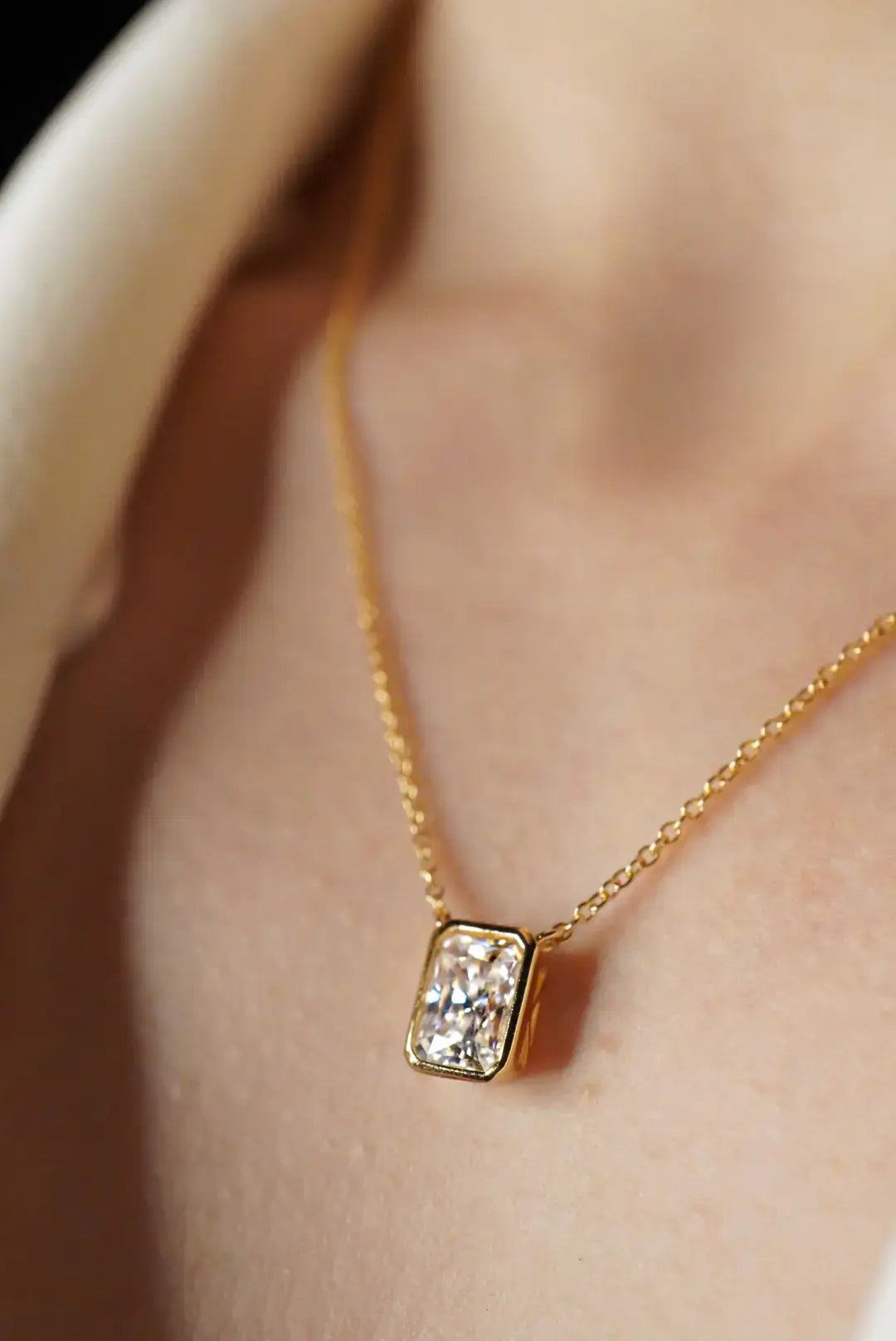 Regalia Moissanite Necklace — 18k Gold
