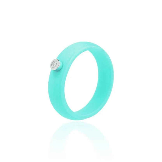 Active Cyan Moissanite Ring