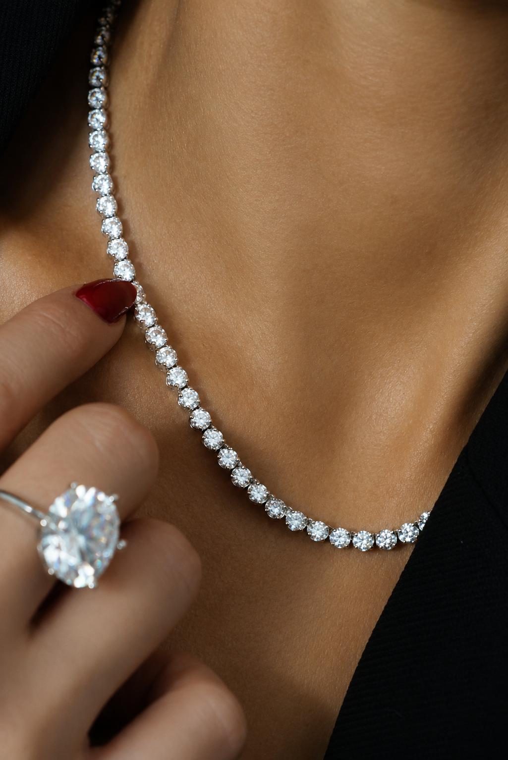 Classic 2.75mm Moissanite Tennis Necklace