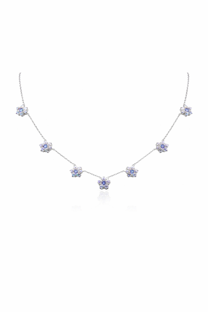 Kew Tanzanite Bloom Chain Necklace - Rubielle London