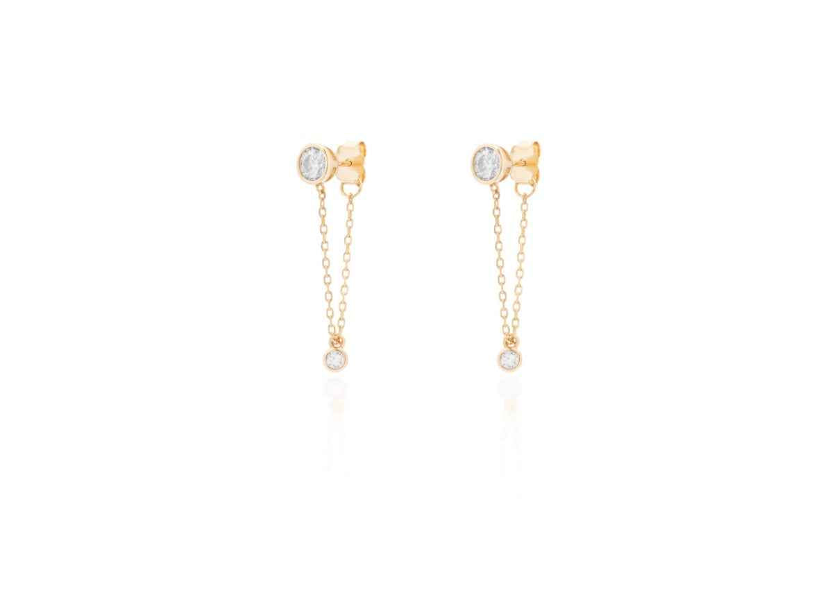 Sovereign Flow Moissanite 18k Gold Earrings