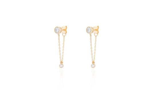 Sovereign Flow Moissanite 18k Gold Earrings