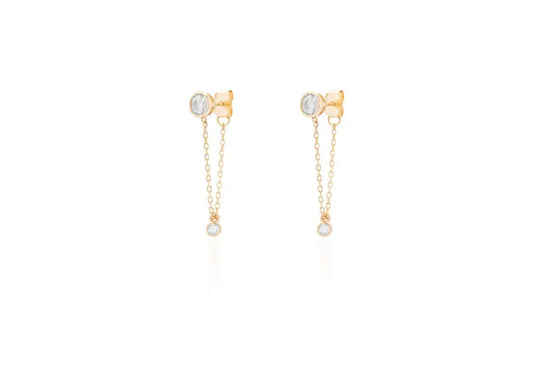 Sovereign Flow Moissanite 18k Gold Earrings