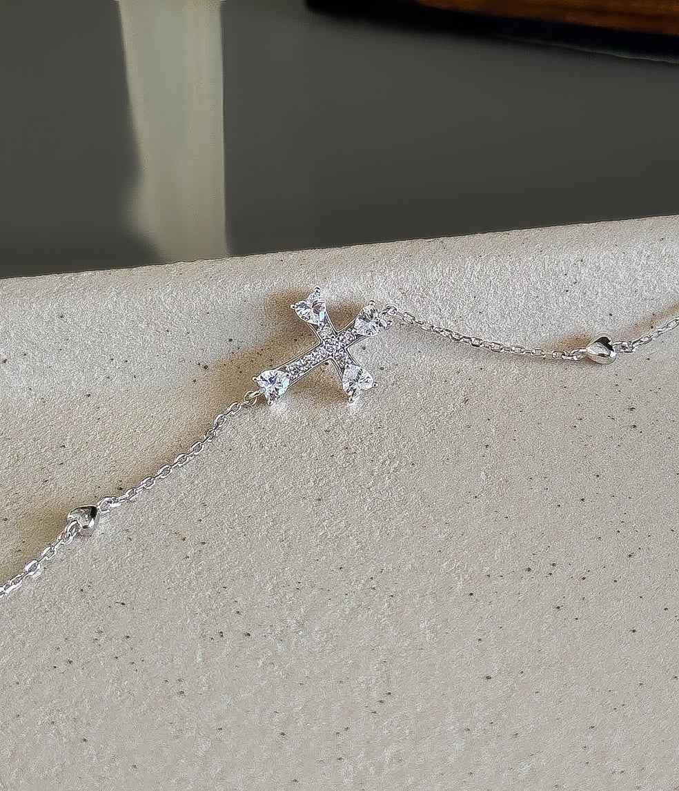 Windsor Crystal Cross Bracelet