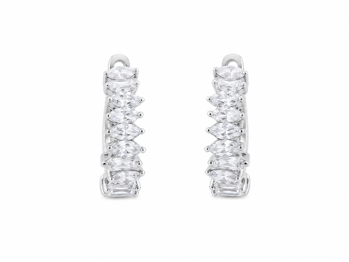 Mayfair Marquise Hoop Earrings