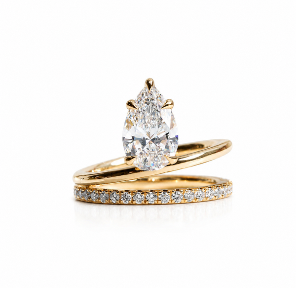 Ashbourne Moissanite Ring — Solid Gold - Rubielle London