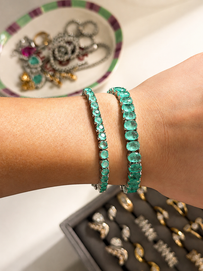 The Muzo Colombian Emerald Tennis Bracelet — 5mm Colombian Emerald - Rubielle London