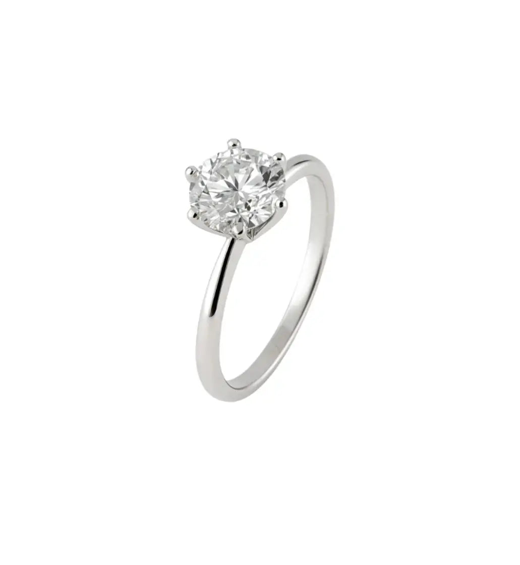 Classic Solitaire Ring 8mm - Rubielle London