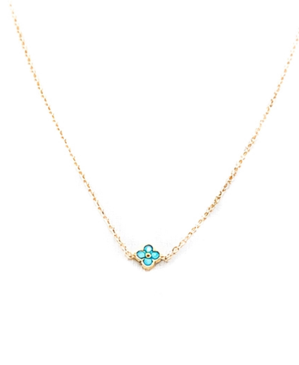 Albion Mini Clover Turquoise Necklace