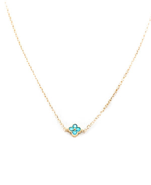 Albion Mini Clover Turquoise Necklace