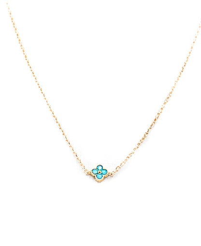 Albion Mini Clover Turquoise Necklace