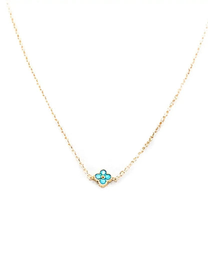 Albion Mini Clover Turquoise Necklace